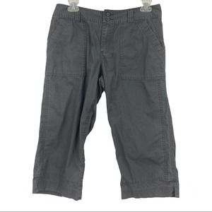 Columbia Gray Cargo Capris Hiking Active Outdoor Pants Cotton Womens 8 Medium